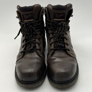 DANNER MENS STEEL YARD 6" ST Wedge BROWN STEEL TOE WORK BOOTS 12538‎ Size 10